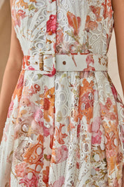 Elppis Sleeveless Cutout Lace Midi Shirt Dress, product detail view — SKU 1J5K09813BR