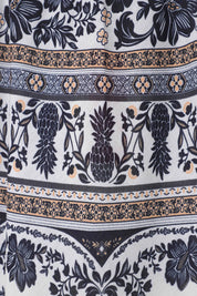 Two-Tone Ornate Pattern Maxi Skirt — design detail 1