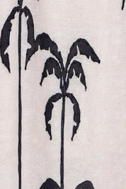 Beige Linen-Blend Midi Dress with Black Palm Tree Print product detail 2 – Elppis UV3K9494F-2-F-01BS