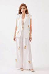 Women's Linen Blend Vest