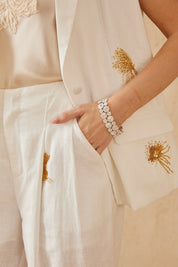 Elppis Linen Blend Vest, product detail view — SKU JD4D6656BO