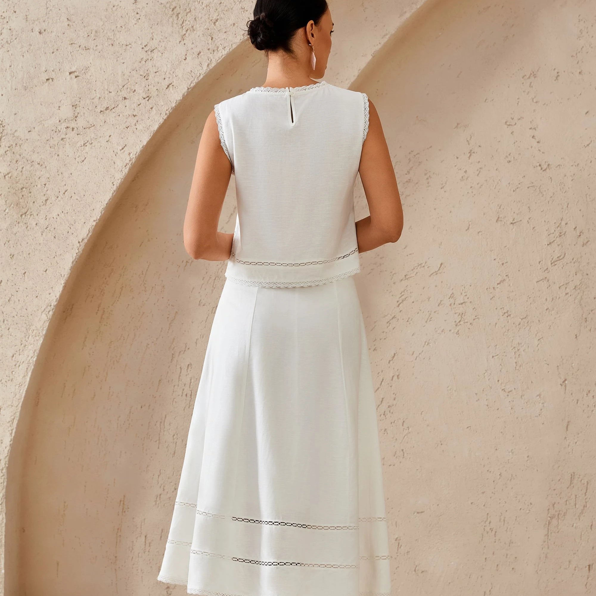 Elppis Viscose Blend Skirt, editorial styling view on model — SKU 1B5J09171WW