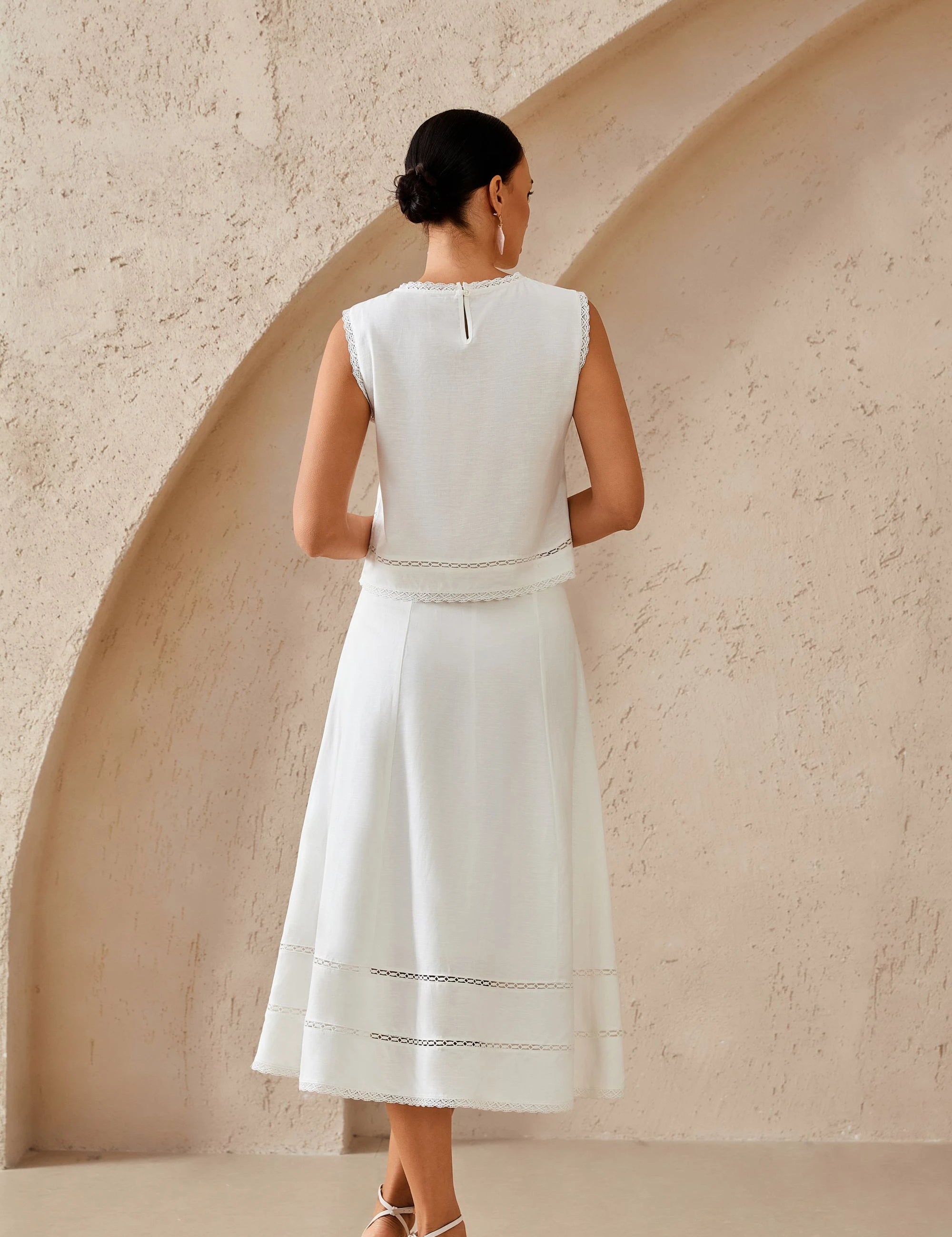 Elppis Viscose Blend Skirt, editorial styling view on model — SKU 1B5J09171WW