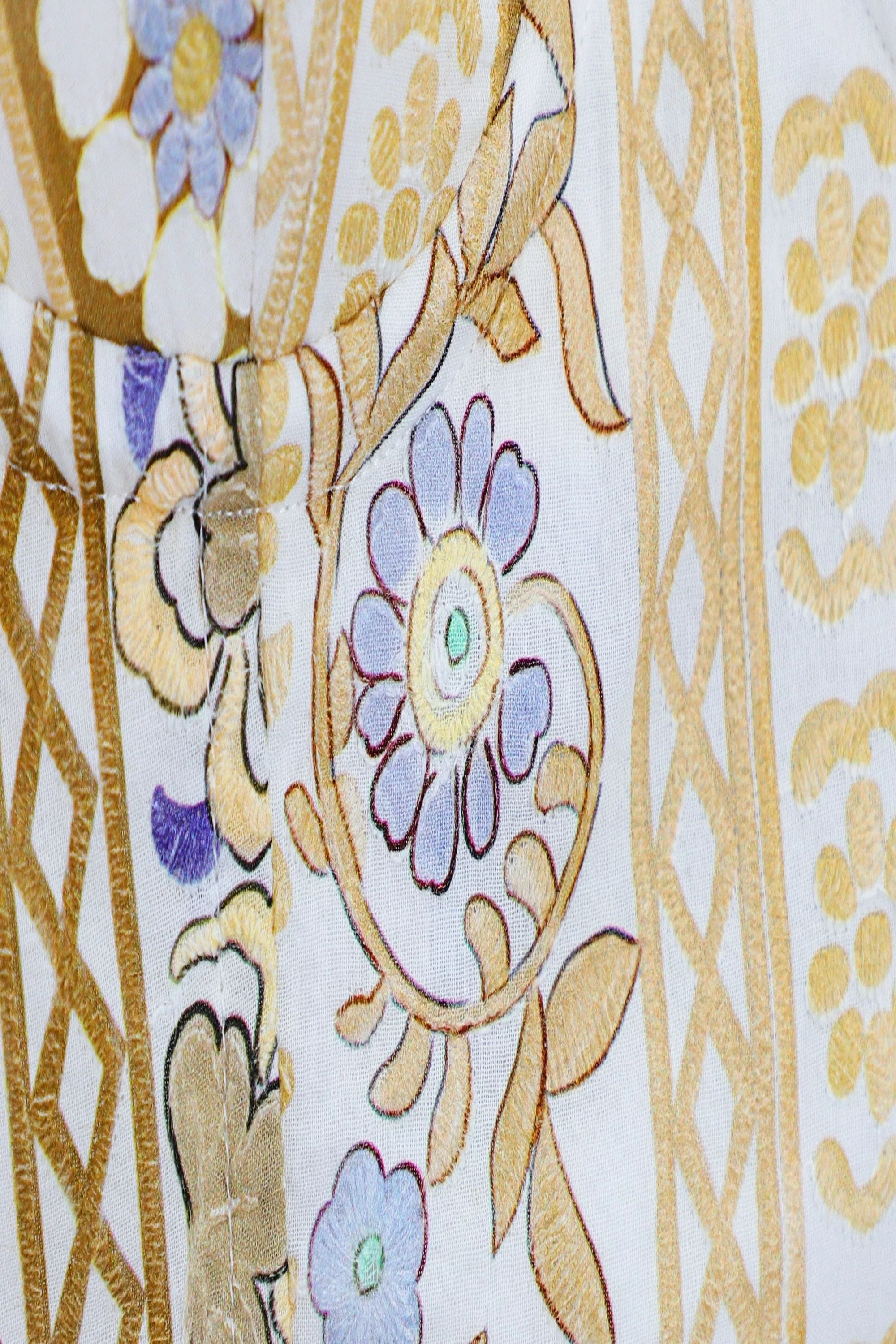 Yellow Floral Cotton Crop Camisole — design detail 1