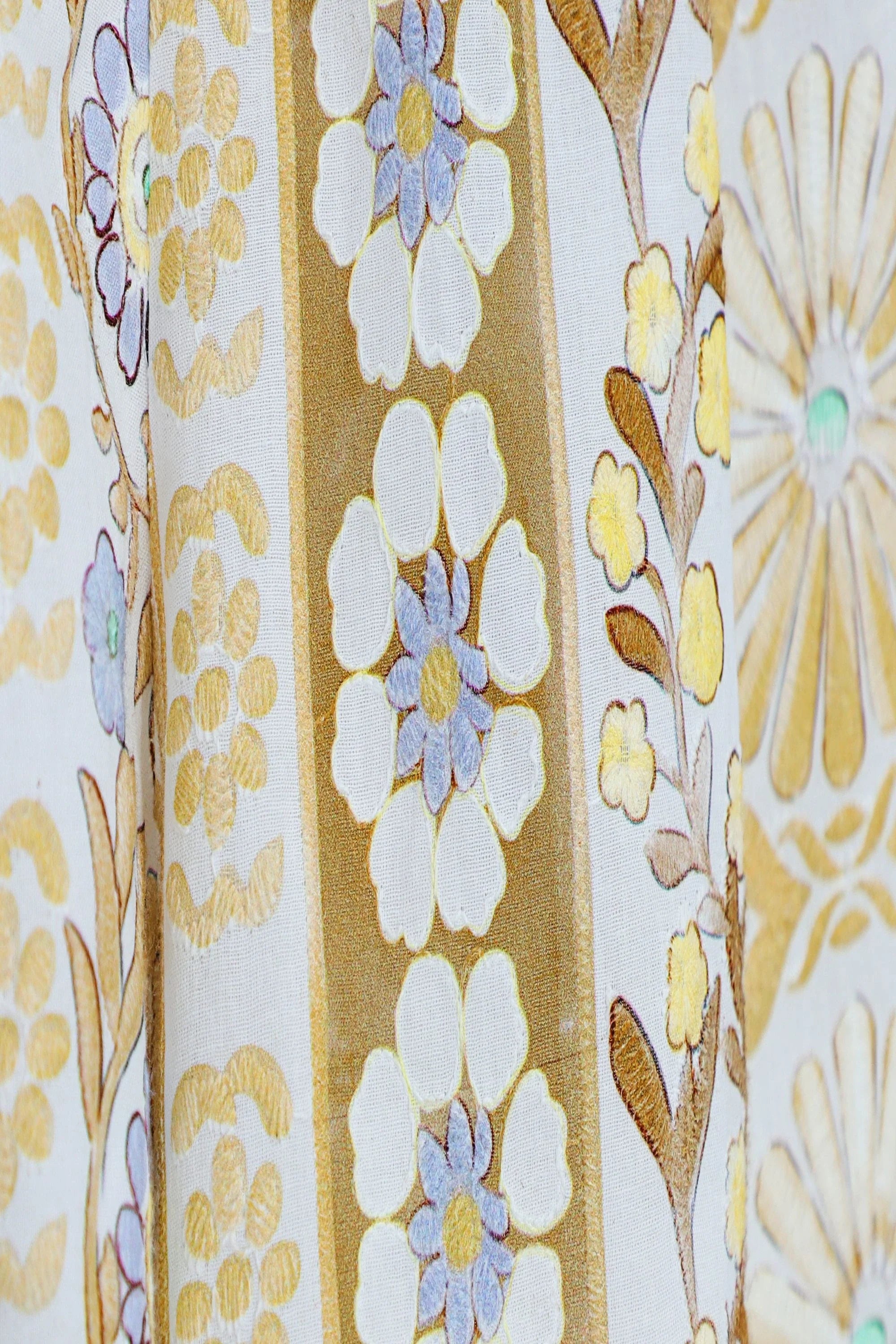 Yellow Floral Cotton Crop Camisole — design detail 2
