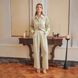 Sequin wide-leg trousers