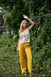 Ivory Crochet Sleeveless Vest